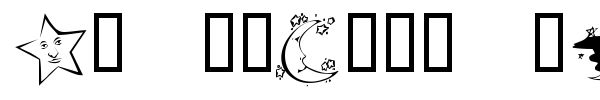 KR Starry Night font preview